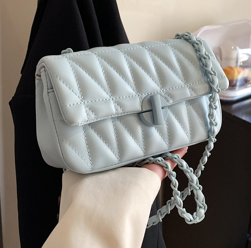 Women's Versatile Rhombus Chain Messenger Bag