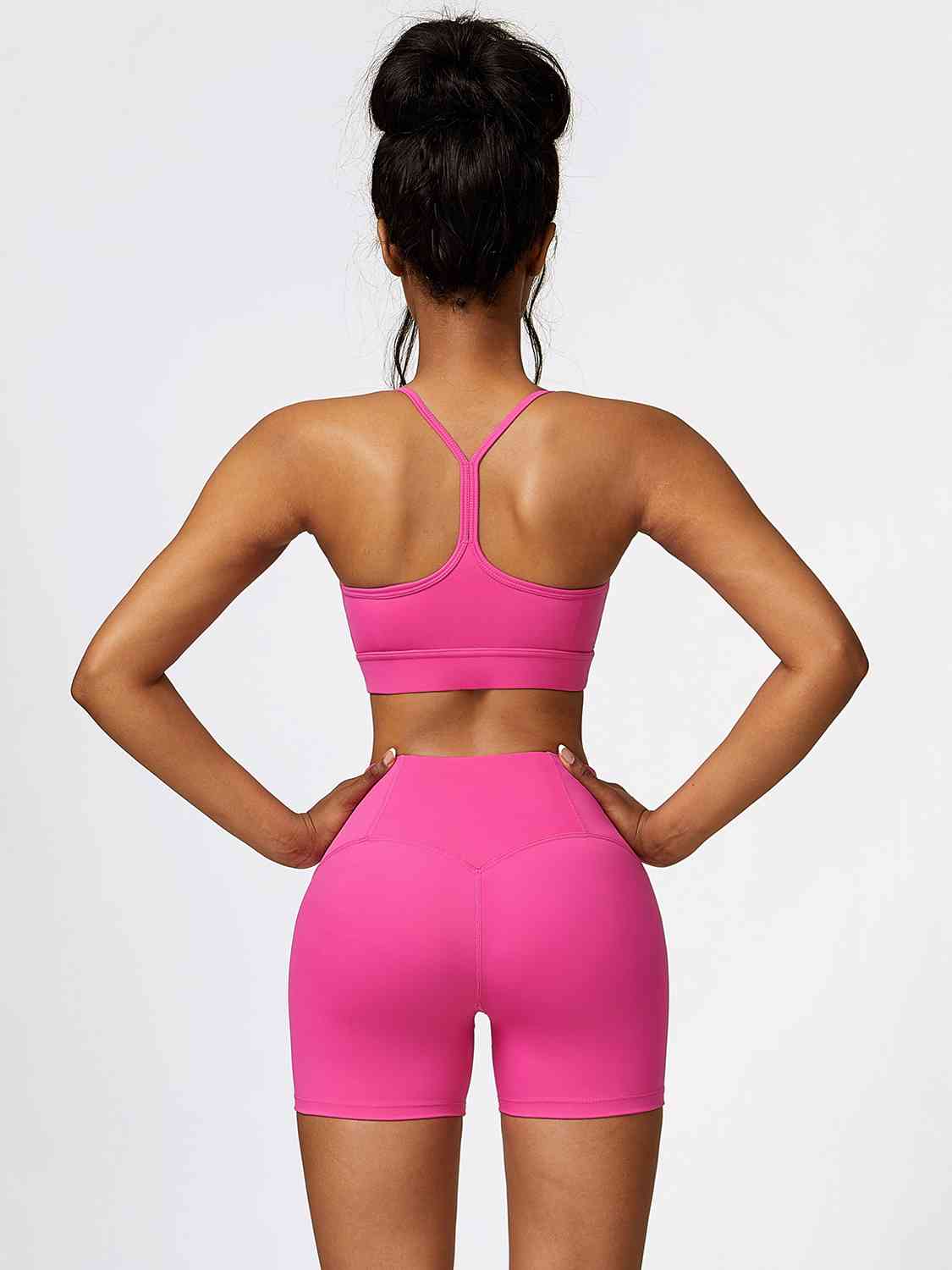 Sport Bra and Wide Waistband Shorts Set