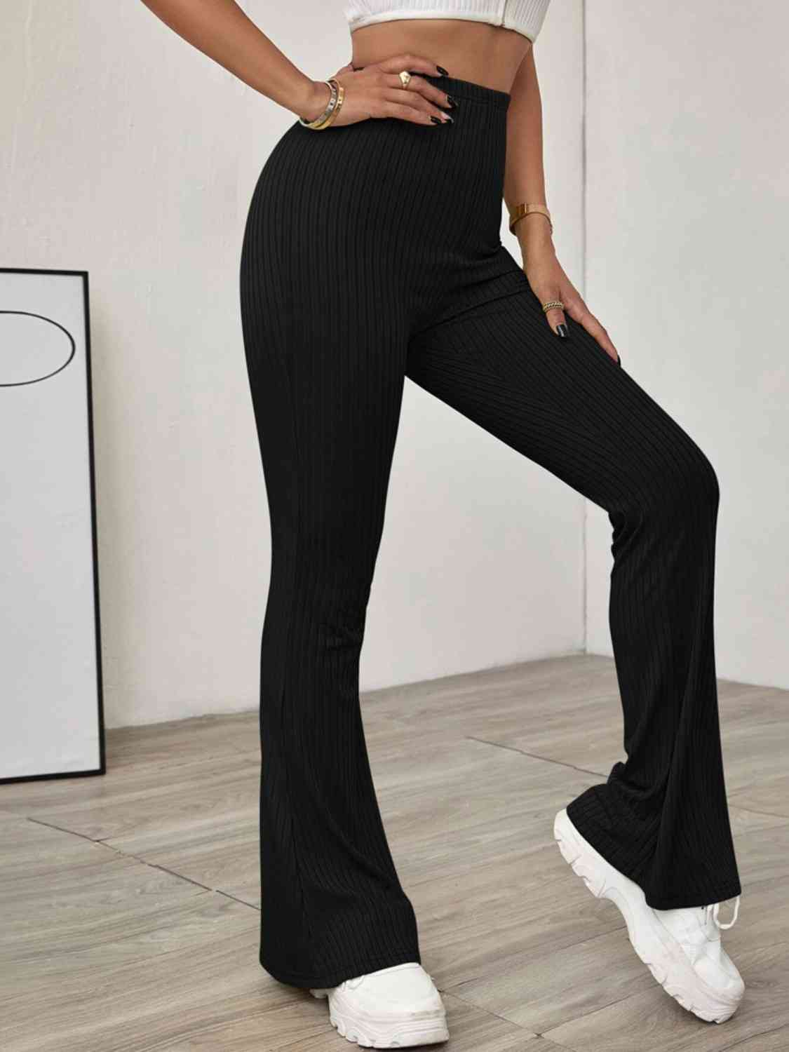 High Waist Flare Leg Pants